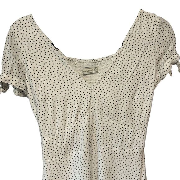 Abercrombie & Fitch Cream White Polka Dot Dress - Picture 3 of 7